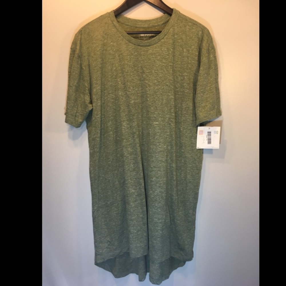 LuLaRoe Patrick T-Shirt - Heathered Moss Green NWT